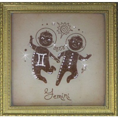 Картина Близнецы малые с кристаллами Swarovski (1715)