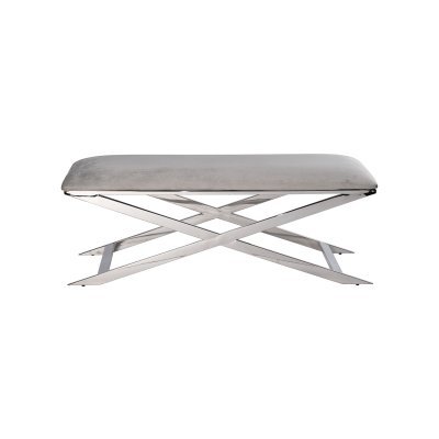 Банкетка св.-серый велюр/хр...