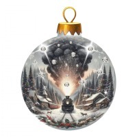 Новогодний шар Снежная рапсодия с кристаллами Swarovski (2520)