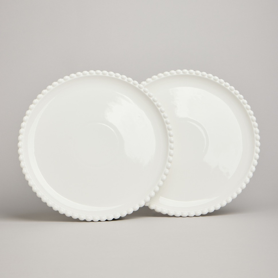 Фото Набор тарелок обеденных lefard pearl 2 шт. 25,5*2 см (761-181)  - интернет-магазин МегаТерем в Москве