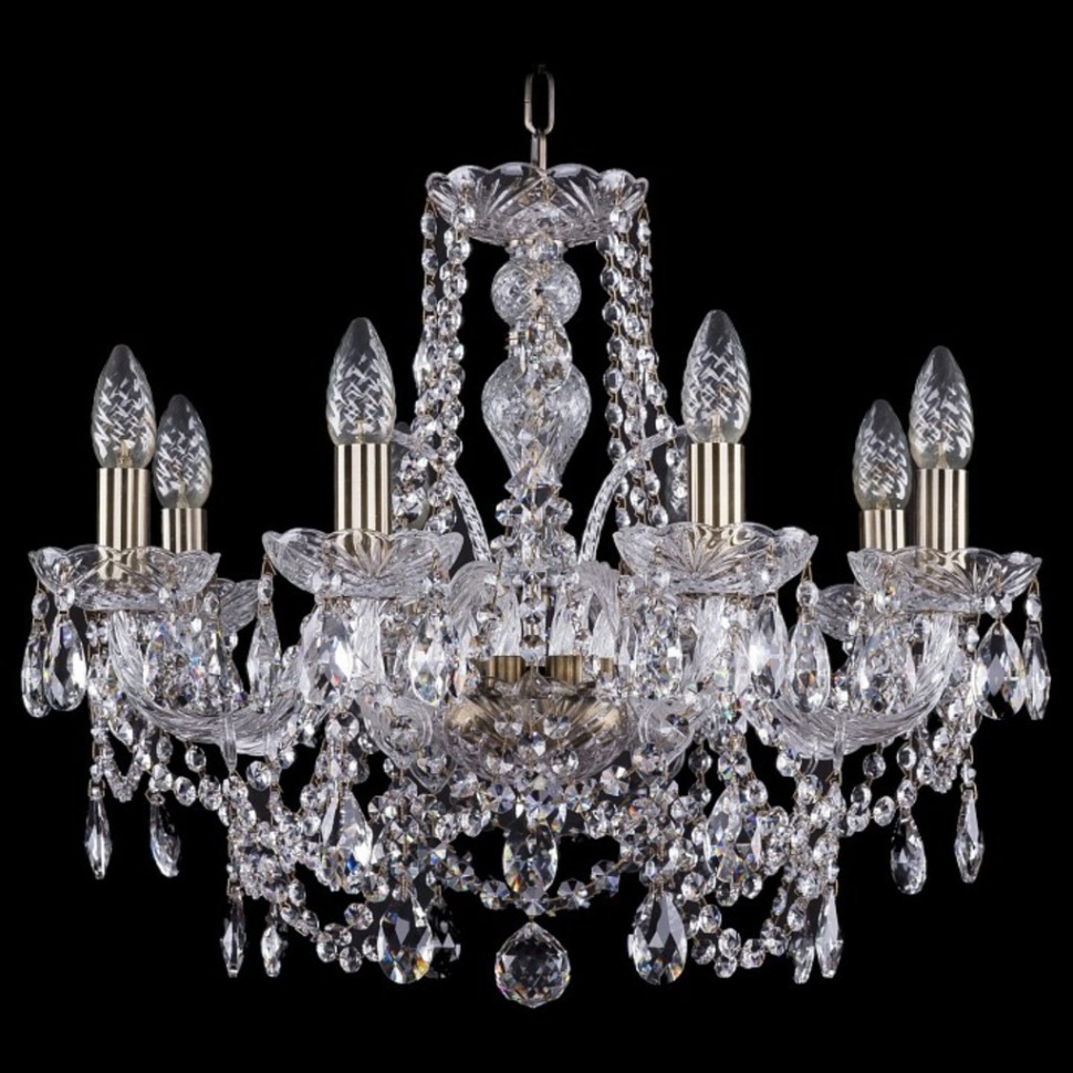 Фото Подвесная люстра Bohemia Ivele Crystal 1411 1411/8/195/Pa BI_1411_8_195_Pa - интернет-магазин МегаТерем в Москве