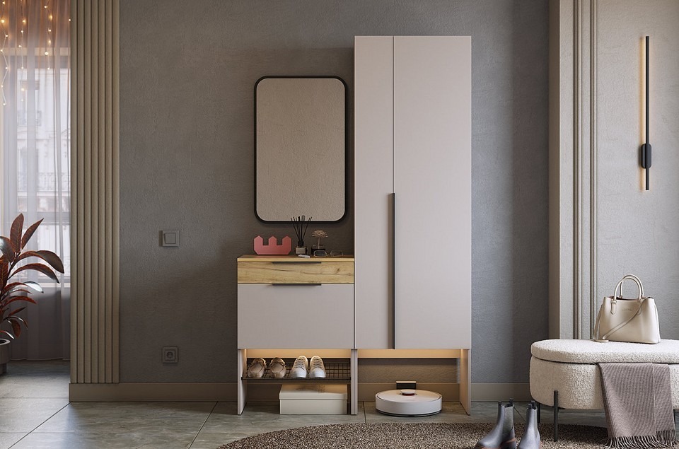 Фото Стенка для прихожей Баско К8 MBS_PK08Basko-3424 - интернет-магазин МегаТерем в Москве