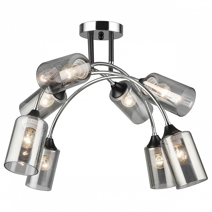 Фото Люстра на штанге Imex MD.2195 MD.2195-8-S-BK+CH IMX_MD.2195-8-S-BK_CH - интернет-магазин МегаТерем в Москве