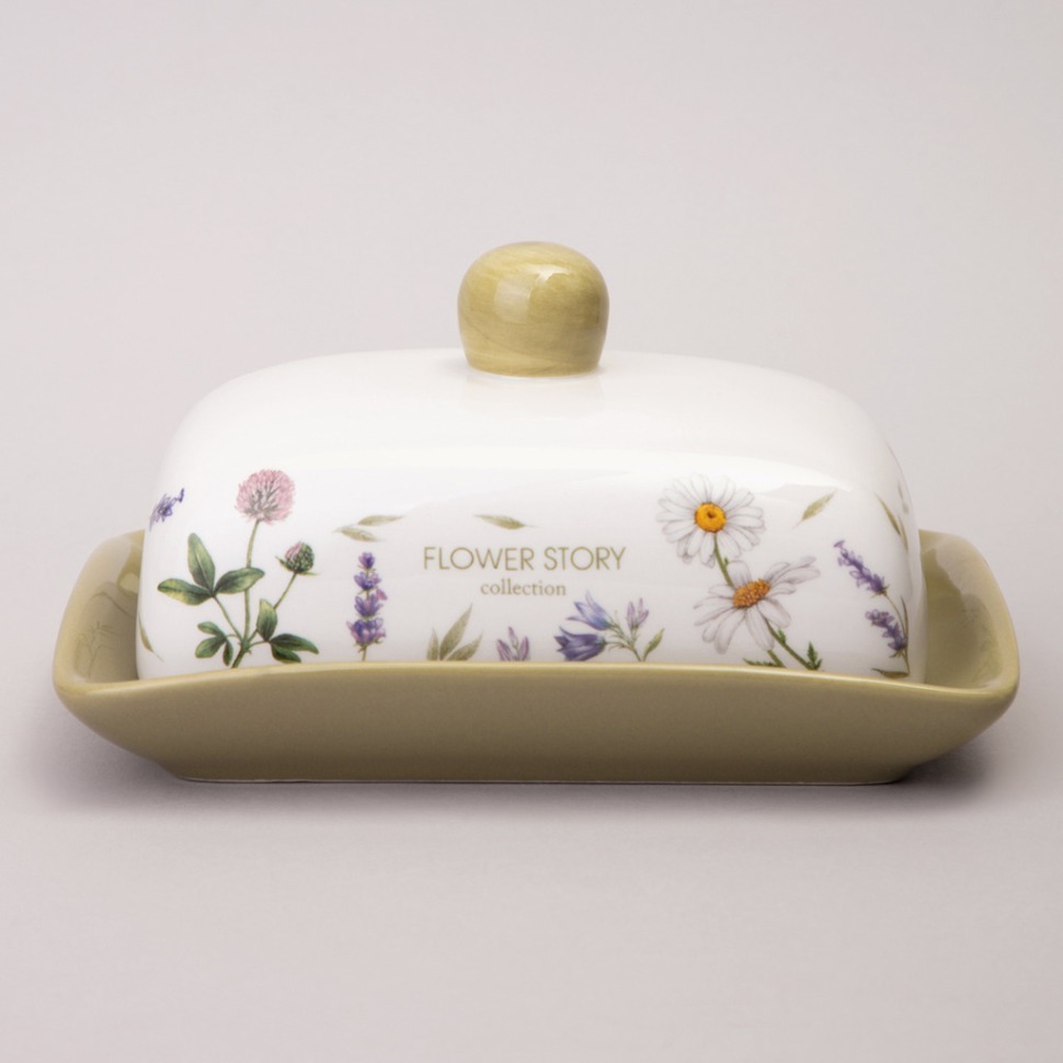 Фото Масленка agness flower story 17*12,5*8,5 см (358-2175)  - интернет-магазин МегаТерем в Москве