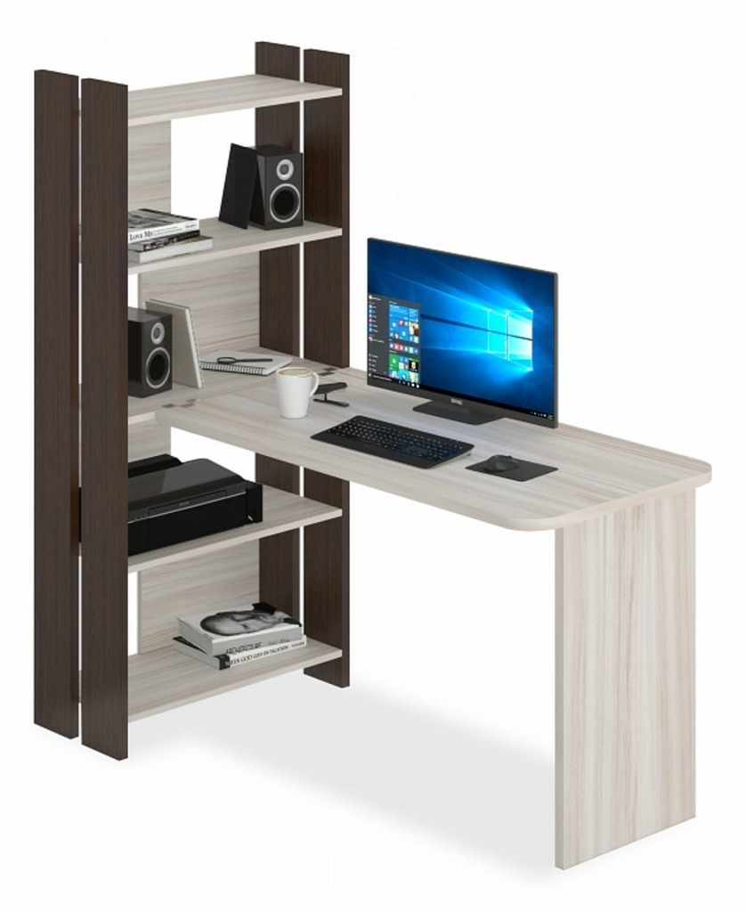 Фото Стол компьютерный Домино Lite СТЛ-ОВ+С120Р MER_STL-OV-S120RPryam_bez_tumby_VK - интернет-магазин МегаТерем в Москве