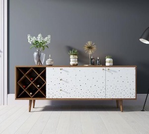 Фото Комод Berber удлиненный с бутылочницей 15 принт арт BB15/Print_15-ET - интернет-магазин МегаТерем в Москве