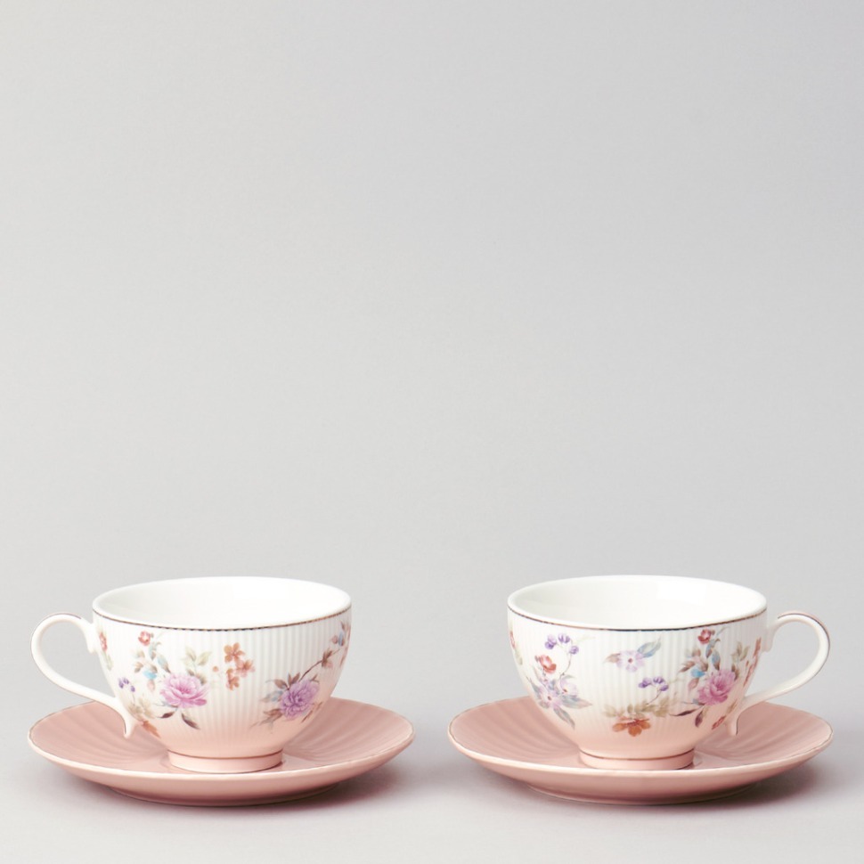 Фото Чайный набор lefard времена года на 2 пер. 4 пр. 250 мл розовый (42-572)  - интернет-магазин МегаТерем в Москве