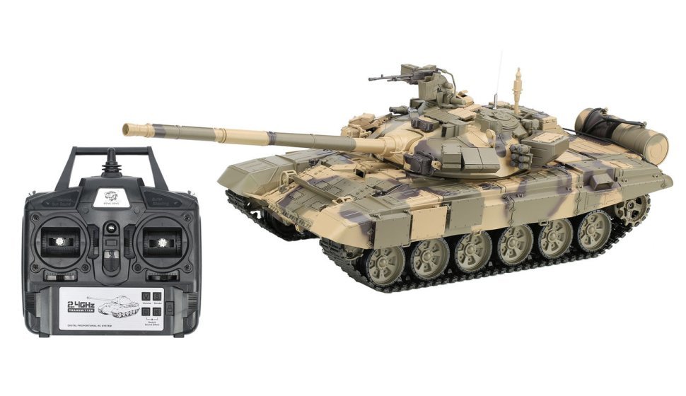Фото Радиоуправляемый танк Heng Long Т-90 V7.0 масштаб 1:16 RTR 2.4G - 3938-1 V7.0 - интернет-магазин МегаТерем в Москве