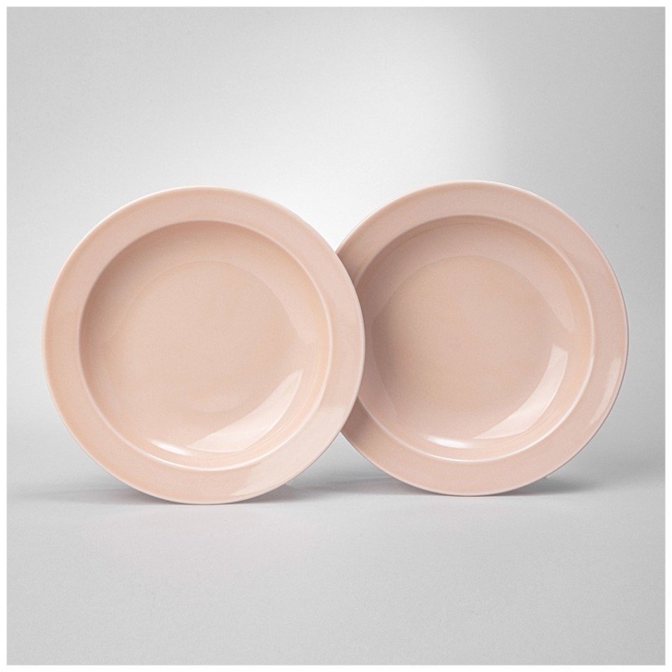 Фото Набор тарелок суповых lefard tint 22,5 см (розовый) 2 шт. (48-872-1)  - интернет-магазин МегаТерем в Москве