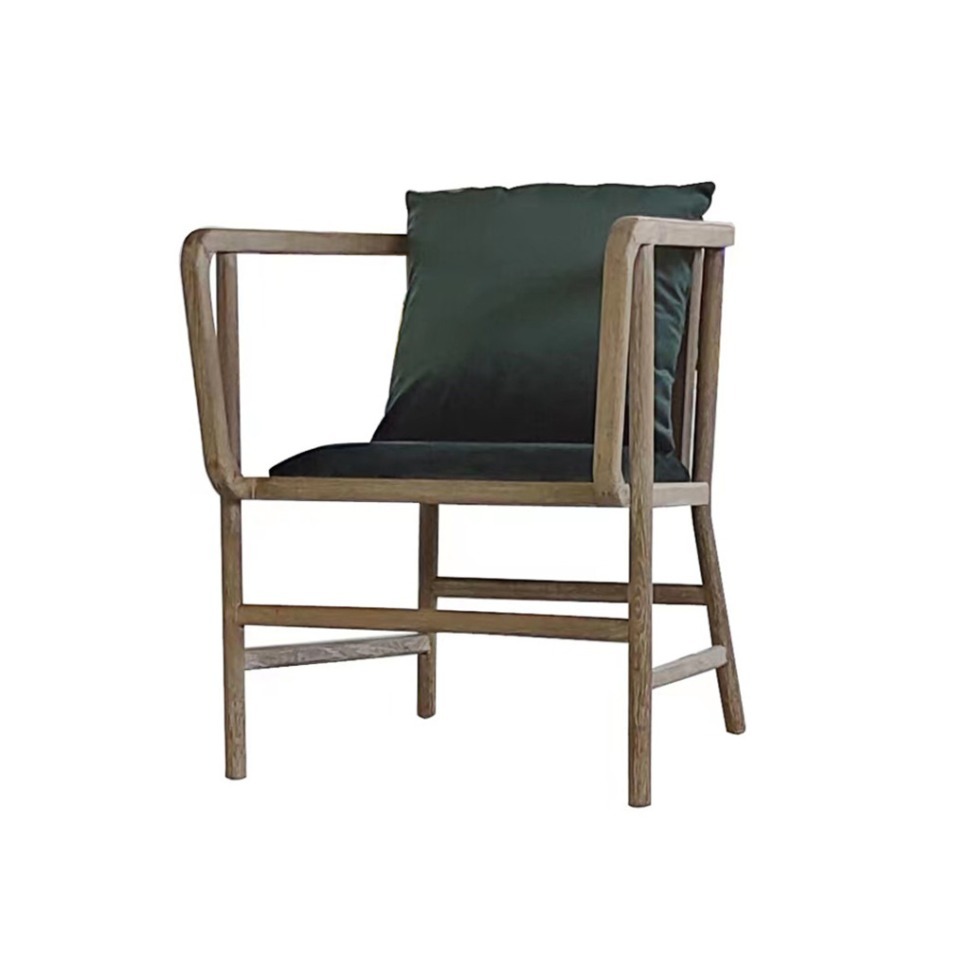 Фото Полукресло HAC6018-OAK/Viola79, дуб, вельвет, green, ROOMERS FURNITURE - интернет-магазин МегаТерем в Москве