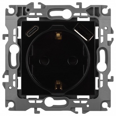 Розетка с заземлением и со ...