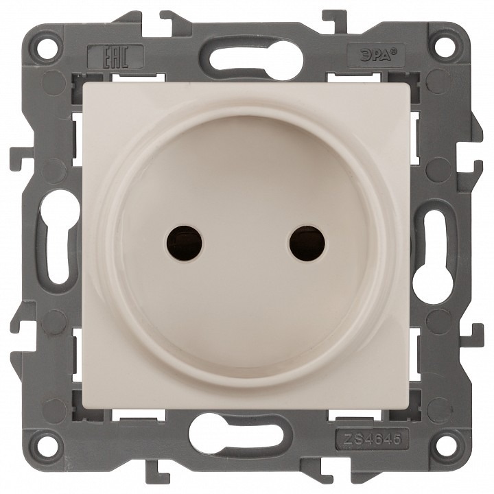 Фото Розетка без заземления, без рамки Эра Эра Elegance 14-2105-02 ER_B0034285 - интернет-магазин МегаТерем в Москве