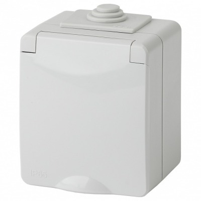 Розетка с заземлением и со шторкой, с крышкой Эра Эра Эксперт 11-2602-03 ER_B0035990