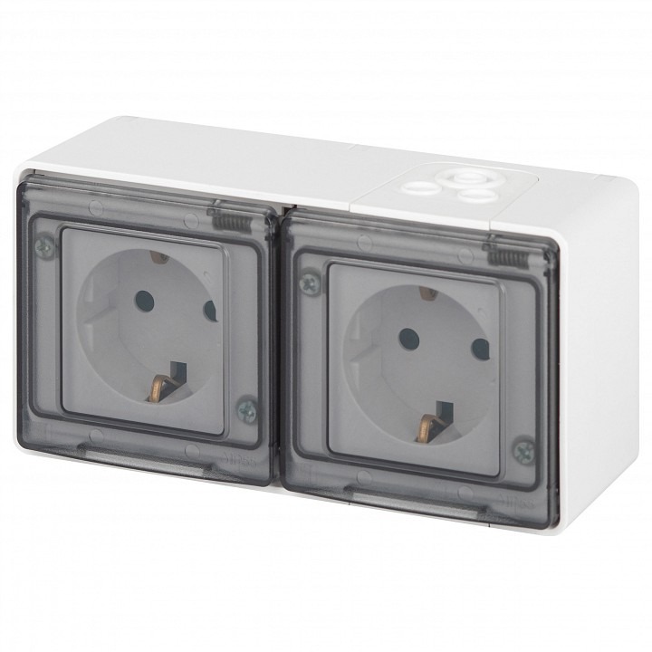 Фото Розетка с заземлением с крышкой Эра Эра Эксперт 11-2503-01 ER_B0063264 - интернет-магазин МегаТерем в Москве