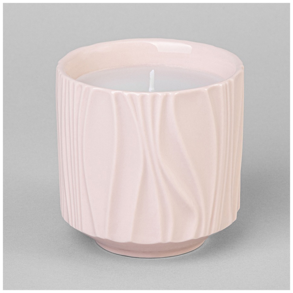 Фото Свеча ароматическая 8.6*8.6*8.2см цвет: пудровый Lefard (374-126) - интернет-магазин МегаТерем в Москве