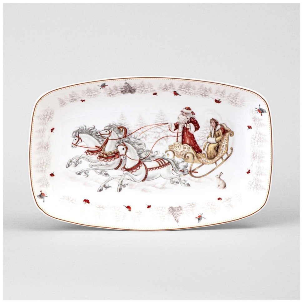 Фото Блюдо lefard морозко прямоуг. 25х16х3 см (85-2046)  - интернет-магазин МегаТерем в Москве