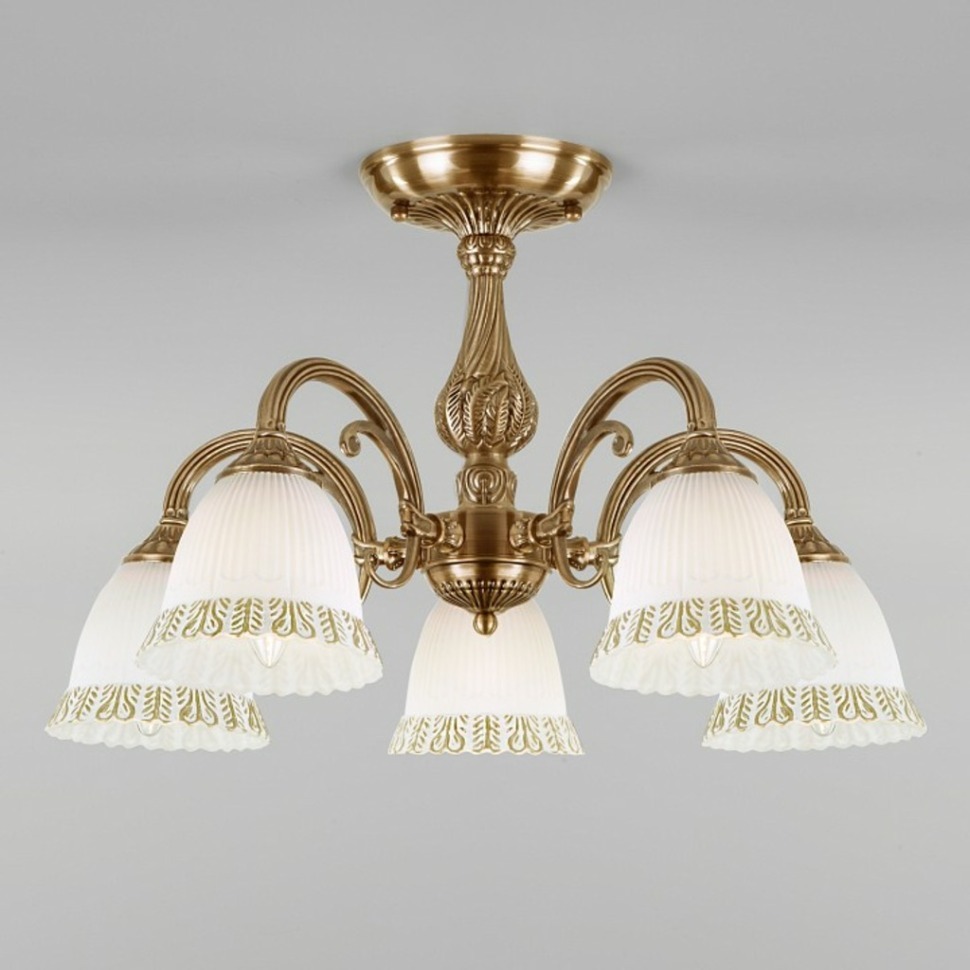 Фото Люстра на штанге Eurosvet Campina 60107/5 античная бронза EV_a045764 - интернет-магазин МегаТерем в Москве