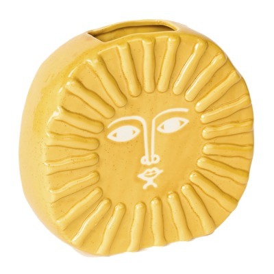 Ваза для цветов sun, 18 см, желтая (75724)