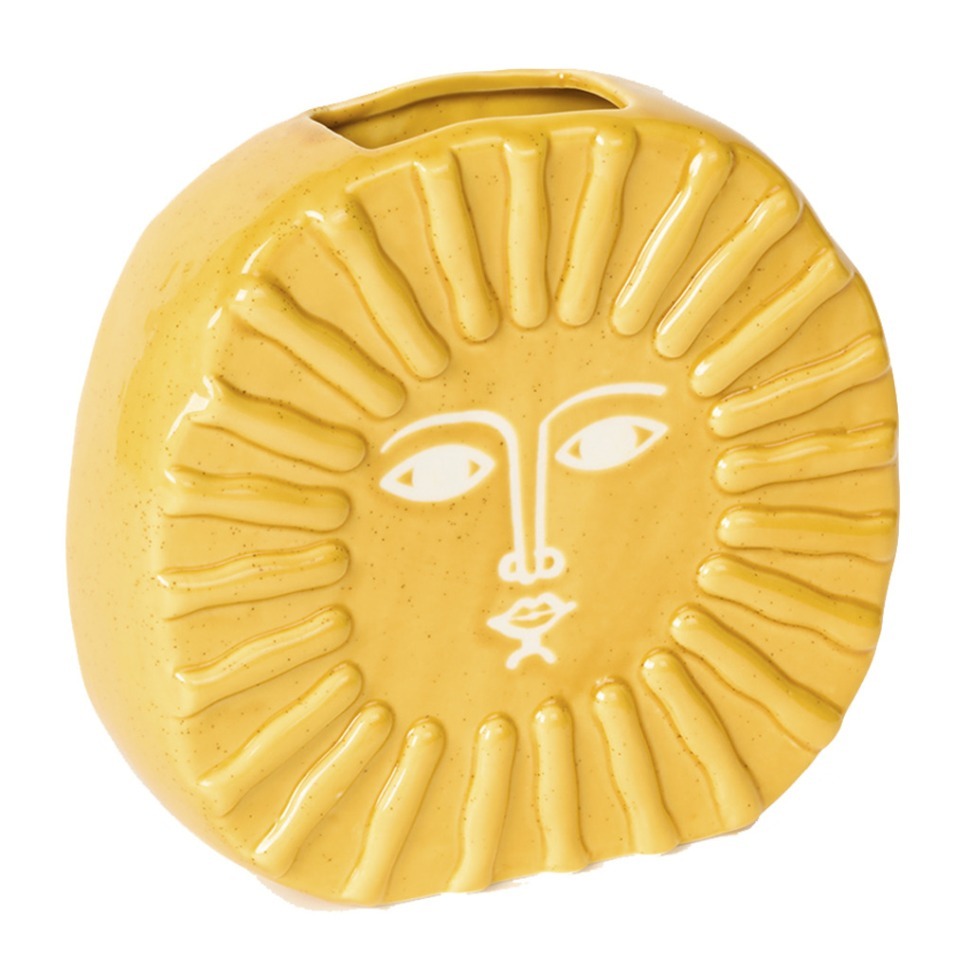 Фото Ваза для цветов sun, 18 см, желтая (75724) - интернет-магазин МегаТерем в Москве