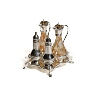 Сервировочный набор на подставке 10421BA/S, никель, посеребрение, silver, ROOMERS TABLEWARE