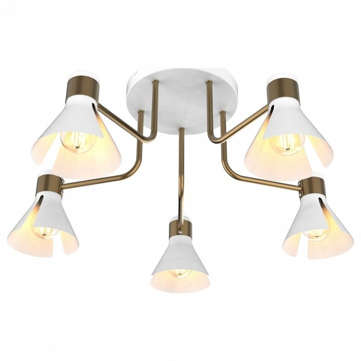 Фото Потолочная люстра Imex MD.8312 MD.8312-5-S-WH+AB IMX_MD.8312-5-S-WH_AB - интернет-магазин МегаТерем в Москве