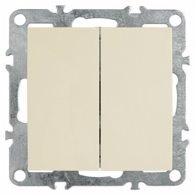 Выключатель двухклавишный без рамки Stekker Эрна 39323 FE_39323