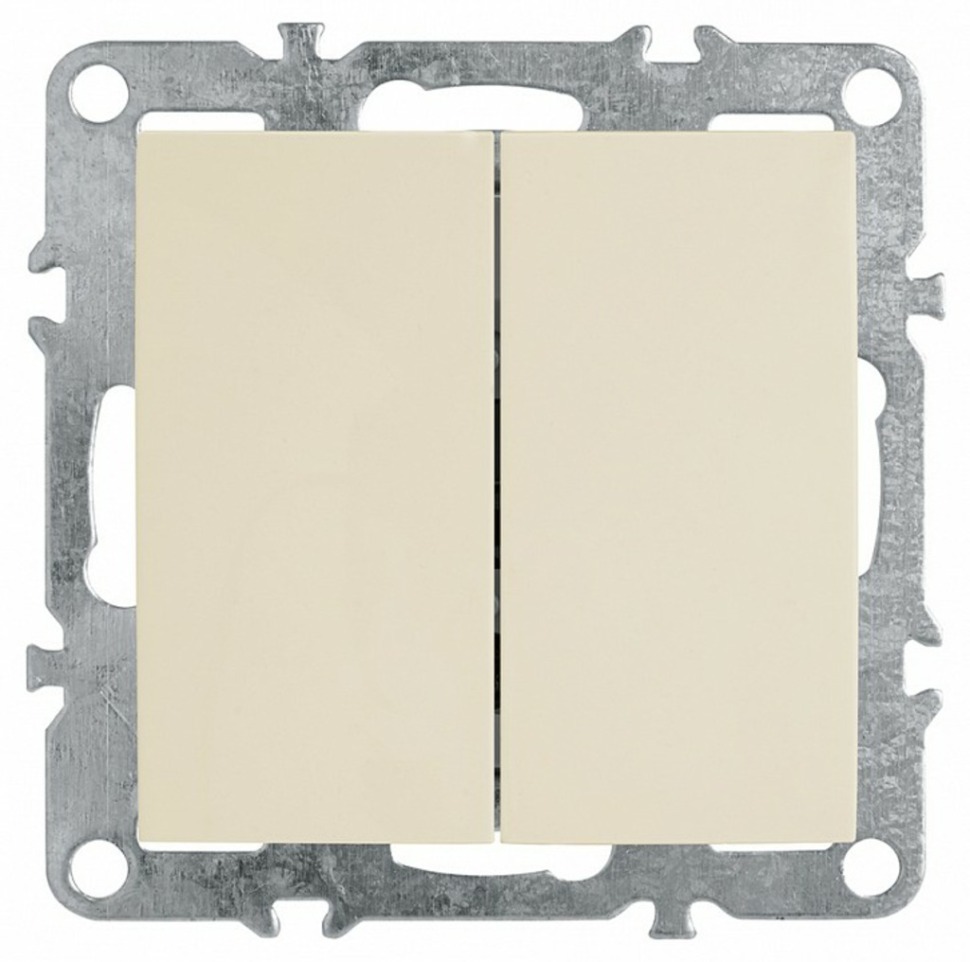 Фото Выключатель двухклавишный без рамки Stekker Эрна 39323 FE_39323 - интернет-магазин МегаТерем в Москве