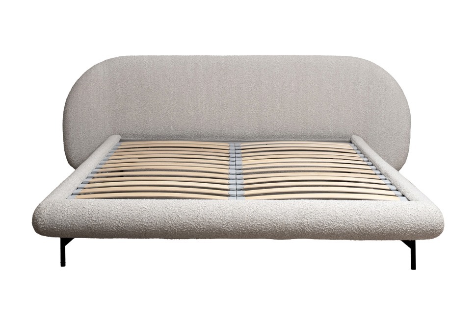 Фото Кровать Sicilia без мех.,букле бежевая Orso BEG 240*220*87см (TT-00015426) - интернет-магазин МегаТерем в Москве