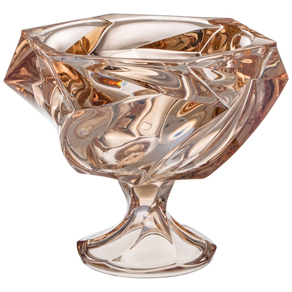 Фото Блюдо на ножке bohema  amber диаметр=26 см высота=22 см Lefard (195-221) - интернет-магазин МегаТерем в Москве