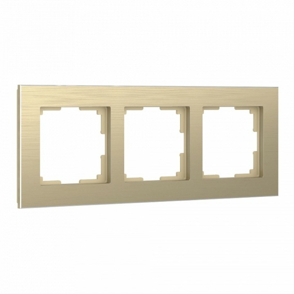 Фото Рамка на 3 поста Werkel Aluminium (шампань) W0031711 WRK_a052314 - интернет-магазин МегаТерем в Москве