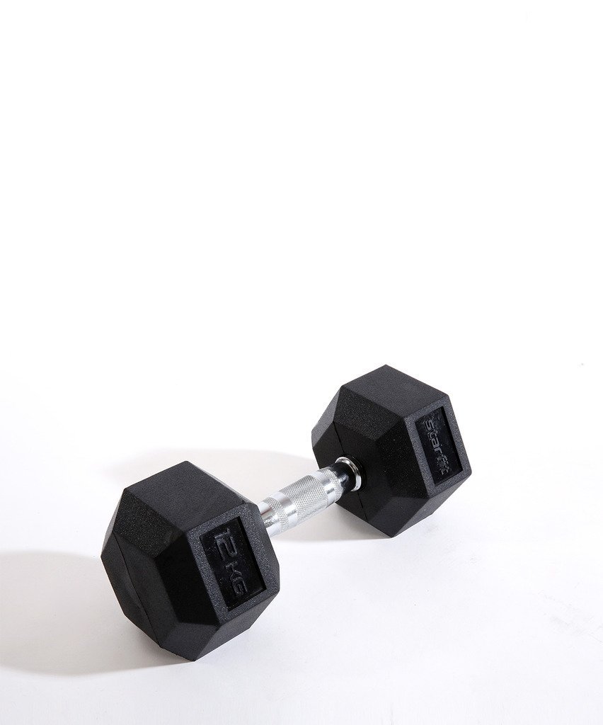 Фото Гантель гексагональная DB-301 12 кг, обрезиненная, черный (1484598) - интернет-магазин МегаТерем в Москве