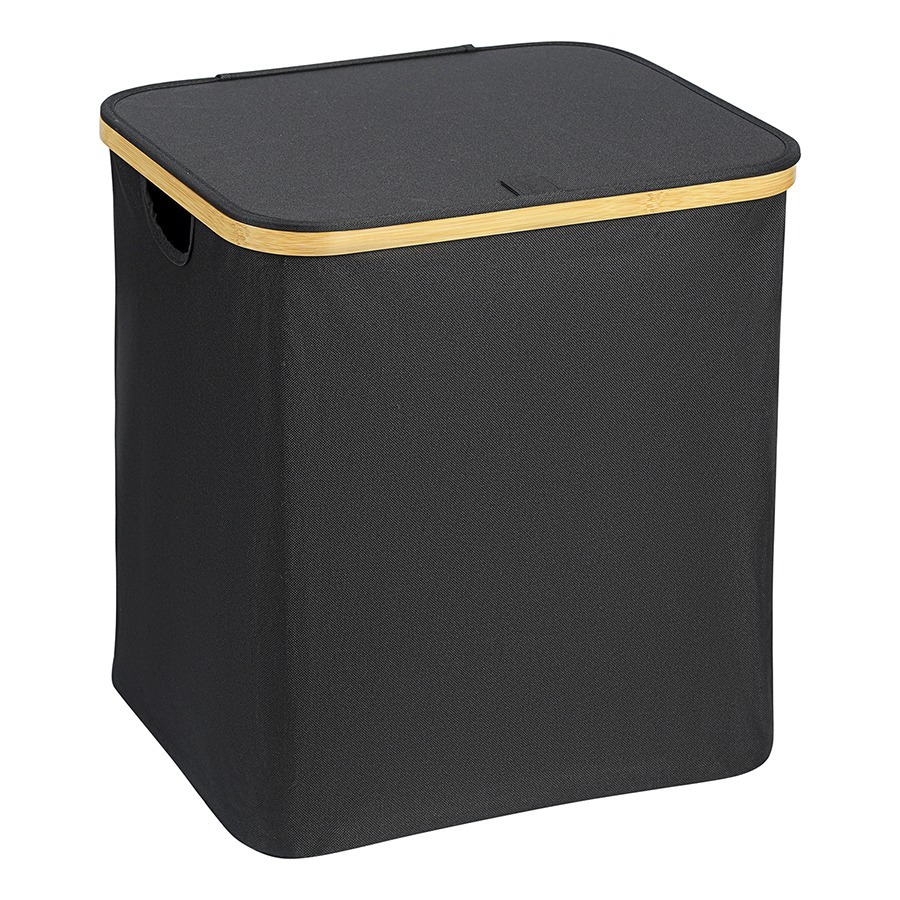 Фото Корзина для белья neat mid, 40x33x43 см, черная (77869) - интернет-магазин МегаТерем в Москве