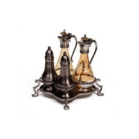 Сервировочный набор на подставке 10421BA/N, латунь, стекло, Bronze, ROOMERS TABLEWARE Сервировочный набор на подставке 10421BA/N, латунь, стекло, Bronze, ROOMERS TABLEWARE