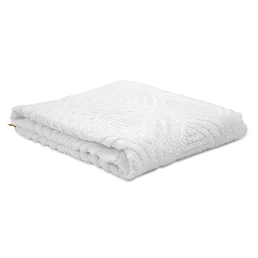 Фото Полотенце для рук белое, с кисточками цвета карри из коллекции essential, 50х90 см (75410) - интернет-магазин МегаТерем в Москве