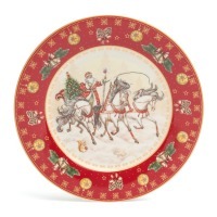 Тарелка обеденная lefard "тройка" 20,5 см красная (85-1709-1) 