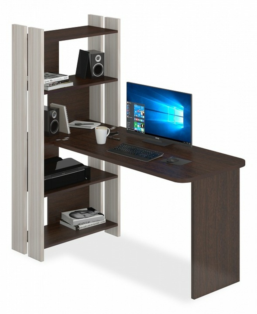 Фото Стол компьютерный Домино Lite СТЛ-ОВ+С120Р MER_STL-OV-S120RPryam_bez_tumby_KV - интернет-магазин МегаТерем в Москве