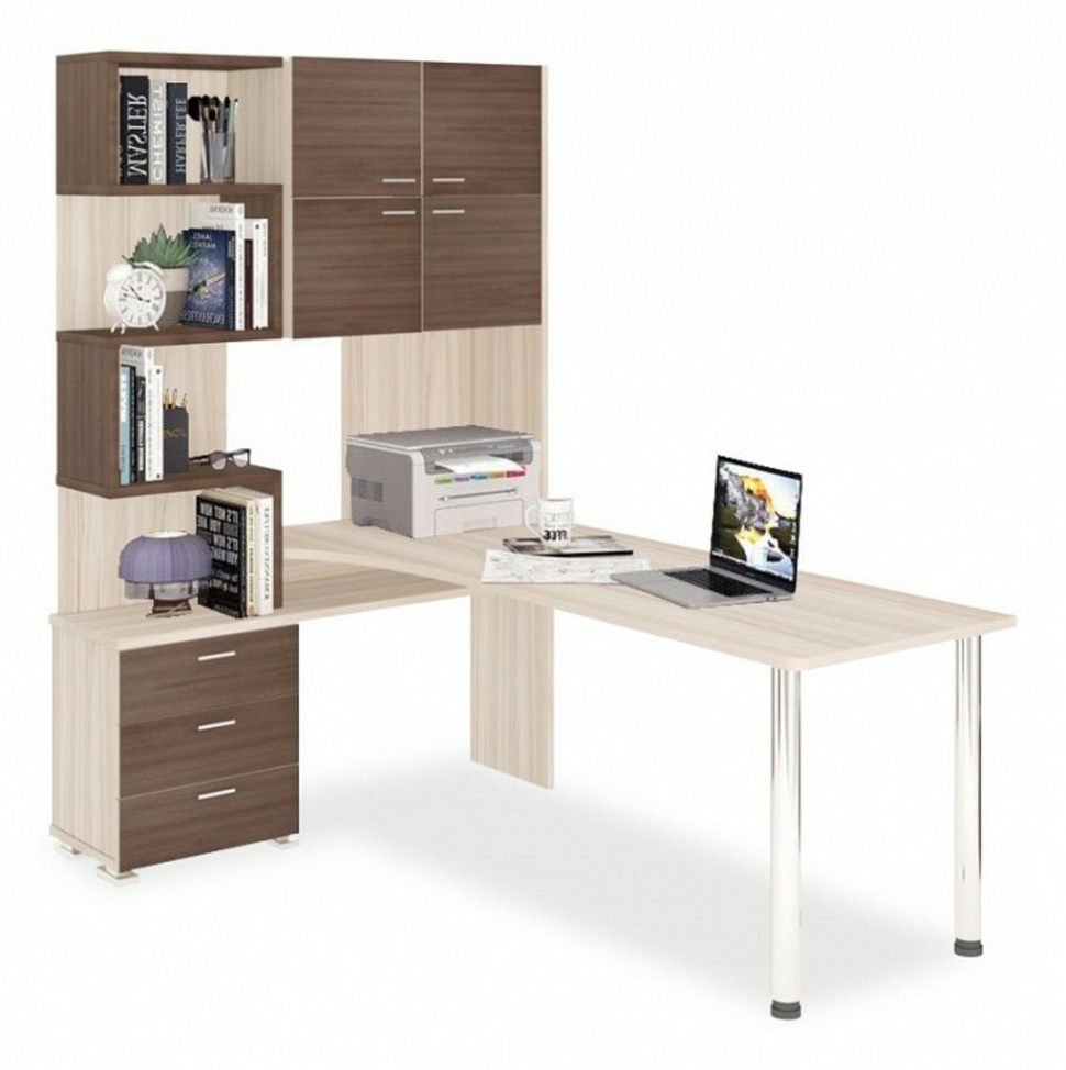 Фото Стол компьютерный Домино СР-500М/190 MER_SR-500M-190-KSHK-CH-LEV - интернет-магазин МегаТерем в Москве