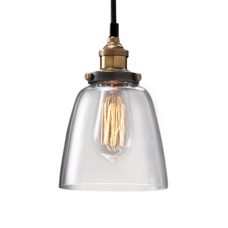 Фото Люстра Филамен 8002, металл, стекло, brass/black, RESTORATION HARDWARE - интернет-магазин МегаТерем в Москве