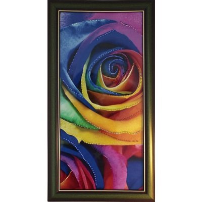 Картина Радужные розы с кристаллами Swarovski (1859)