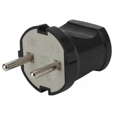 Вилка прямая без заземления Эра  Vx1-B ER_B0039672