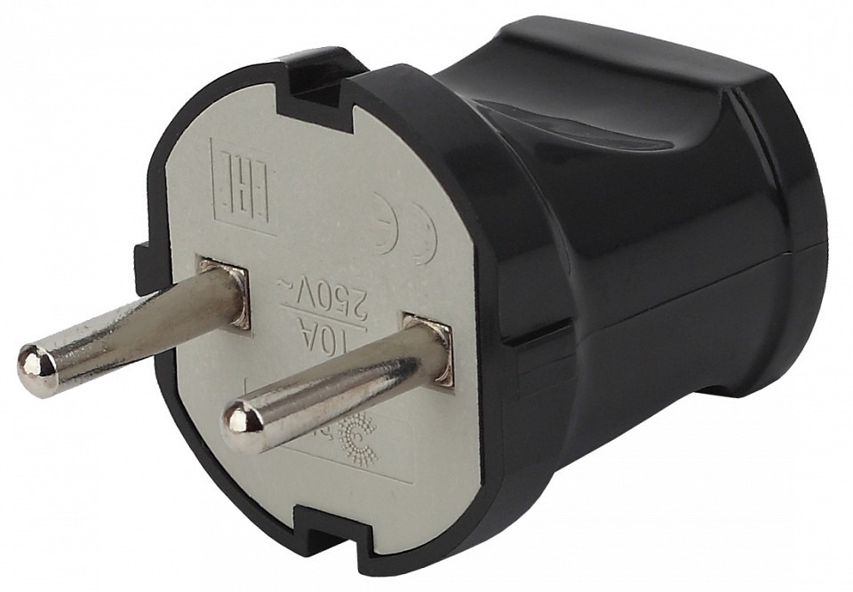 Фото Вилка прямая без заземления Эра  Vx1-B ER_B0039672 - интернет-магазин МегаТерем в Москве