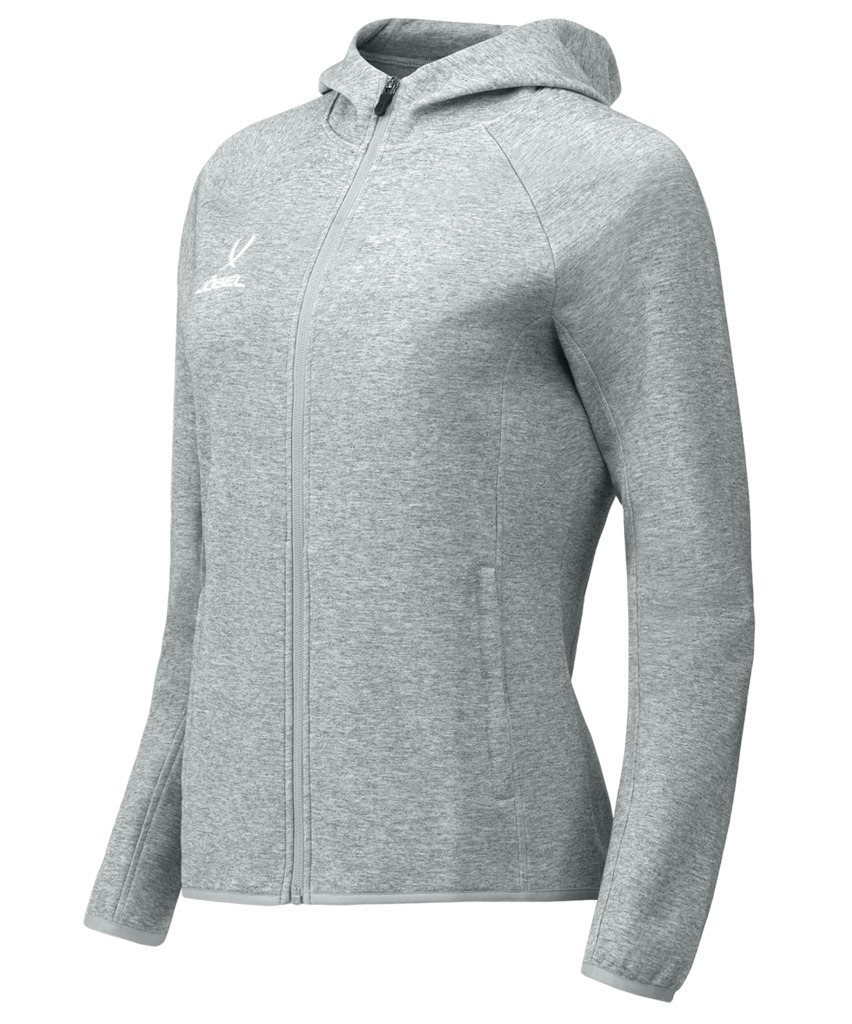 Фото Худи на молнии женское JOGEL ESSENTIAL Athlete Hooded FZ Jacket W, серый (2111635) - интернет-магазин МегаТерем в Москве