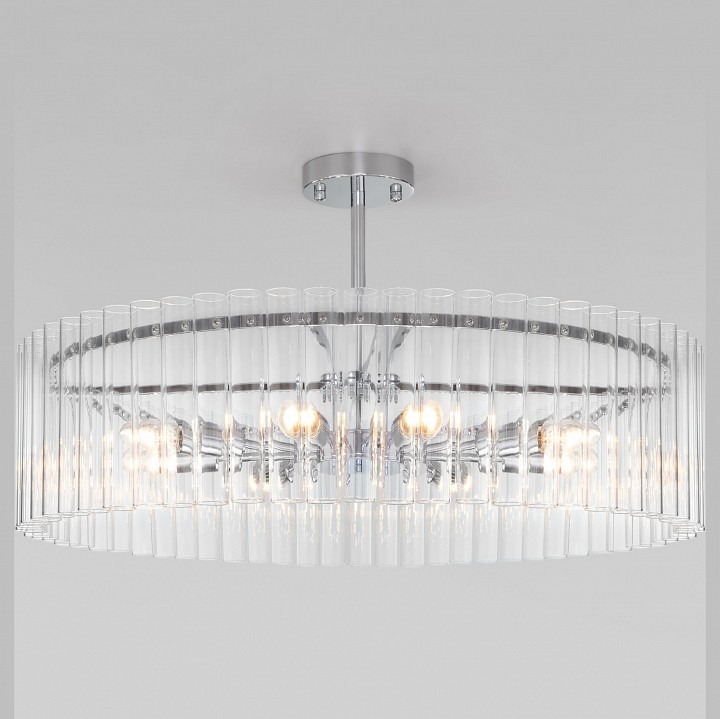 Фото Люстра на штанге Bogate&#039;s Flamel 374/8 Smart хром EV_a060891 - интернет-магазин МегаТерем в Москве