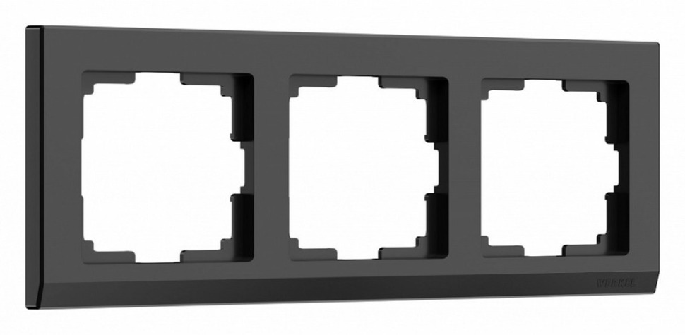 Фото Рамка на 3 поста Werkel Stark (черный) W0031808 WRK_a050925 - интернет-магазин МегаТерем в Москве