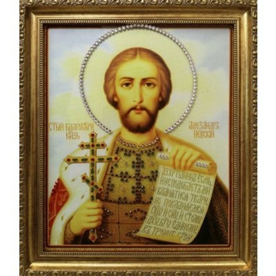 Икона Святой Александр с кристаллами Swarovski (1634)