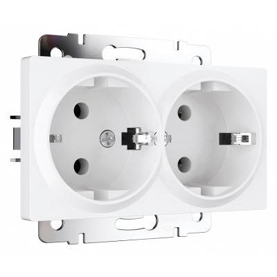 Розетка двойная с заземлени...