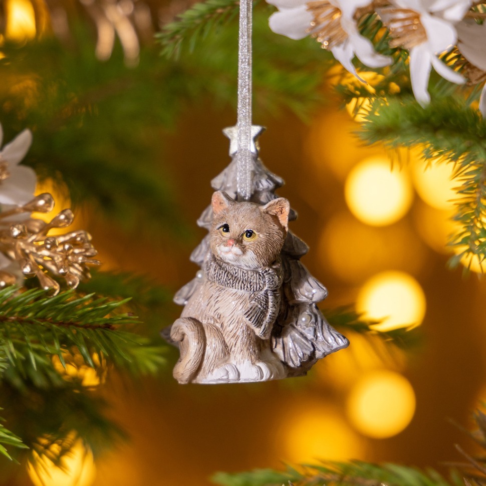 Фото Елочное украшение котик 6х4х8 см Lefard (162-1300) - интернет-магазин МегаТерем в Москве