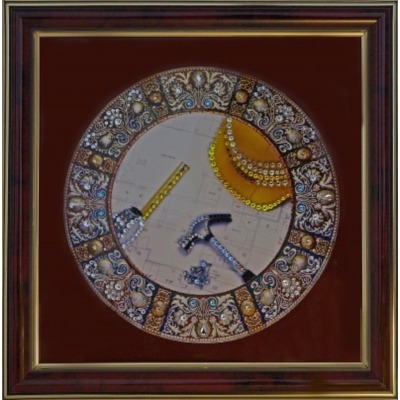 Картина Строители 4 с крист...