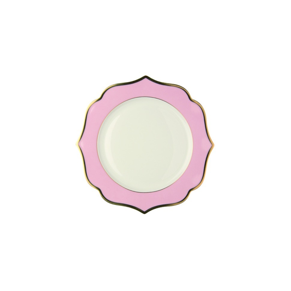 Фото Тарелка LION005RS001150, 15 см, костяной фарфор, pink, ivory, gold, LE COQ - интернет-магазин МегаТерем в Москве