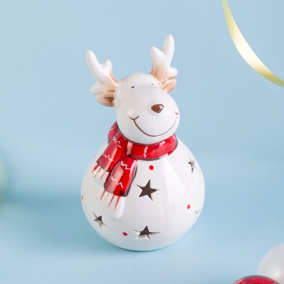 Фото Статуэтка олень с led-подсветкой 9,2х9,2х15 см Lefard (146-2237) - интернет-магазин МегаТерем в Москве